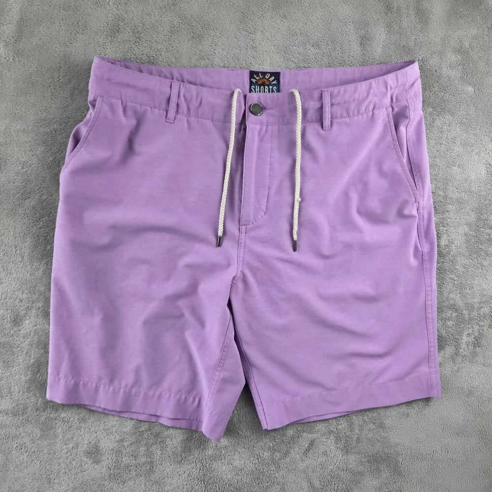 Faherty All Day Shorts Mens 35(36) Lavender 9